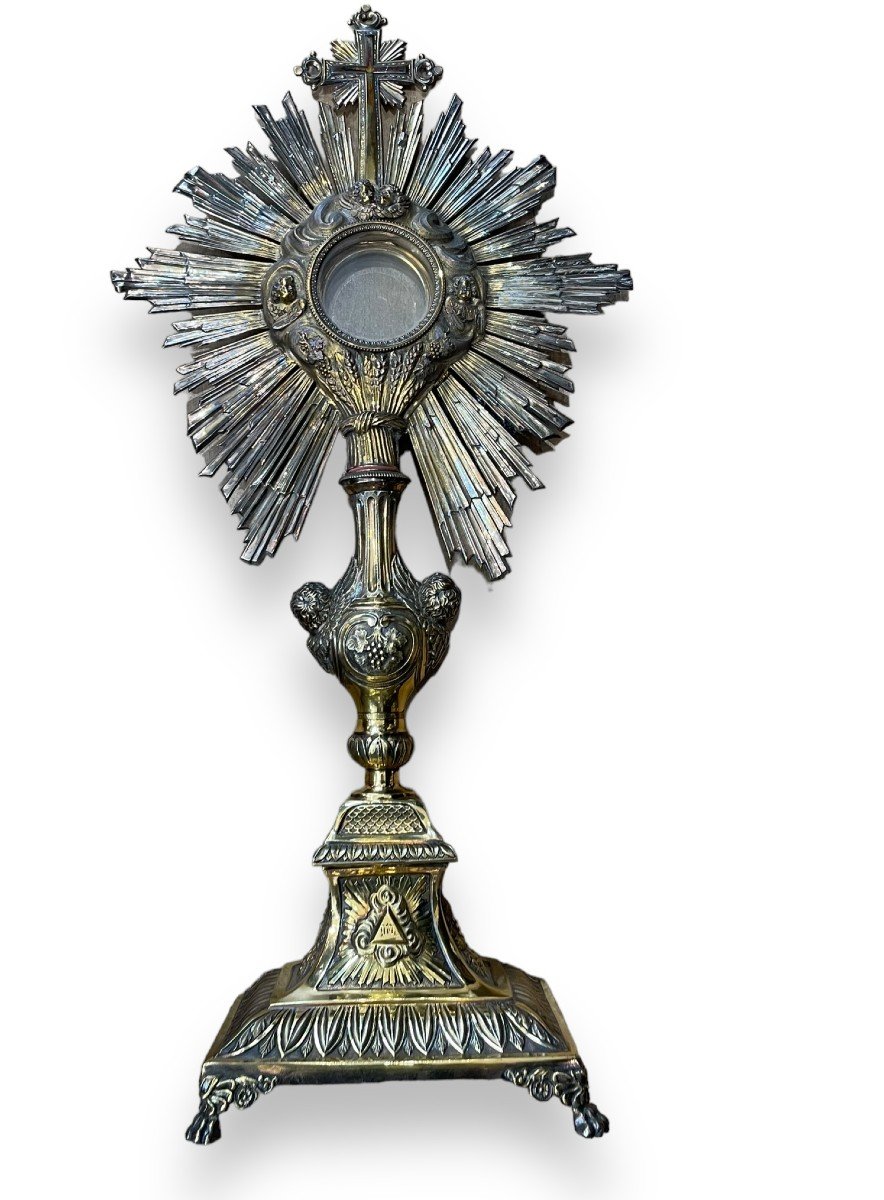 Ostensoir XIXeme En Argent Vermeil
