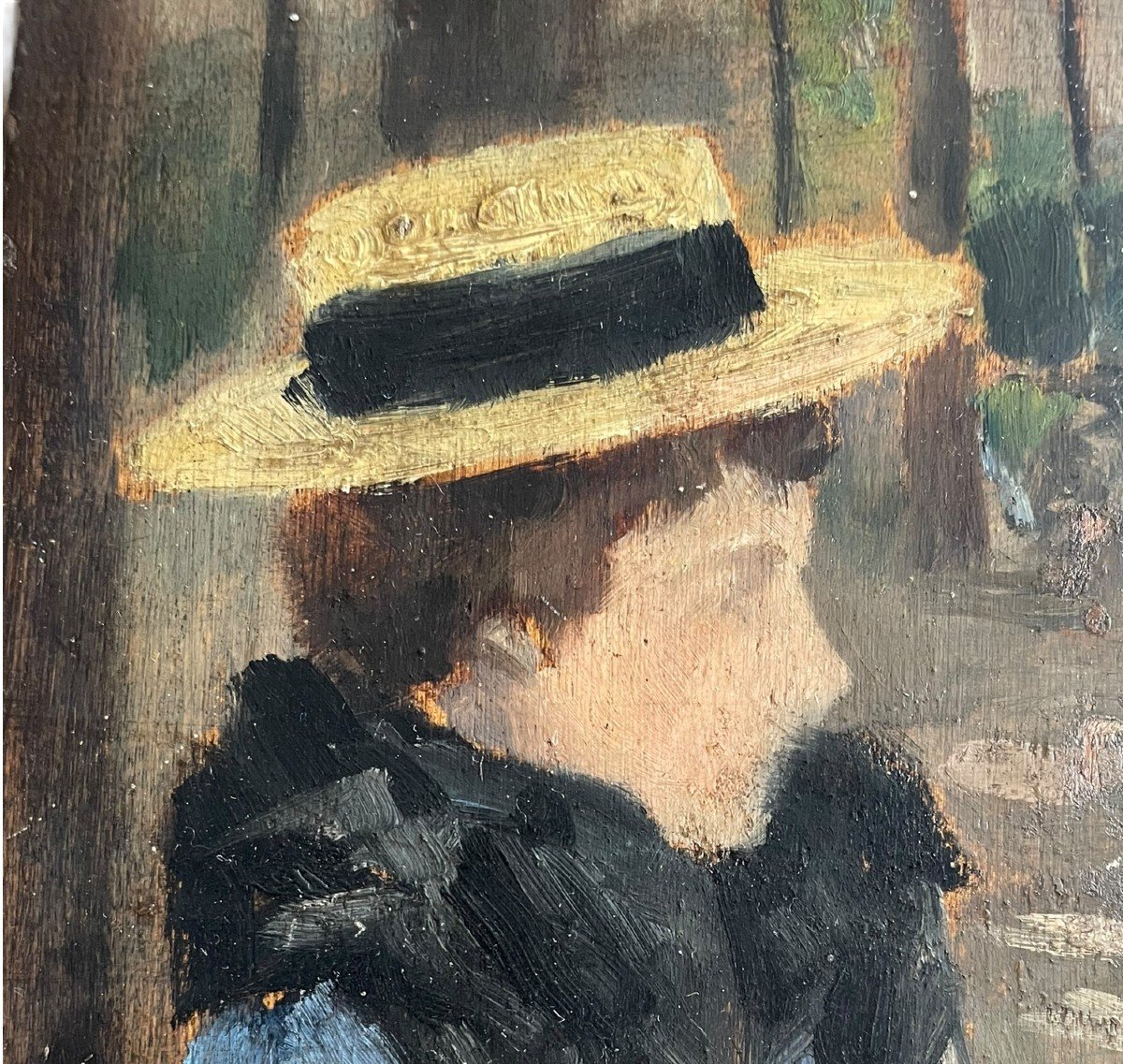 "Marcelle" Huile Sur Panneau Fin XIXeme Par Ferdinand Minard-photo-3