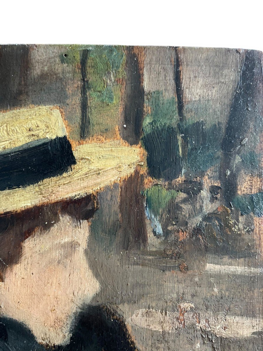 "Marcelle" Huile Sur Panneau Fin XIXeme Par Ferdinand Minard-photo-2