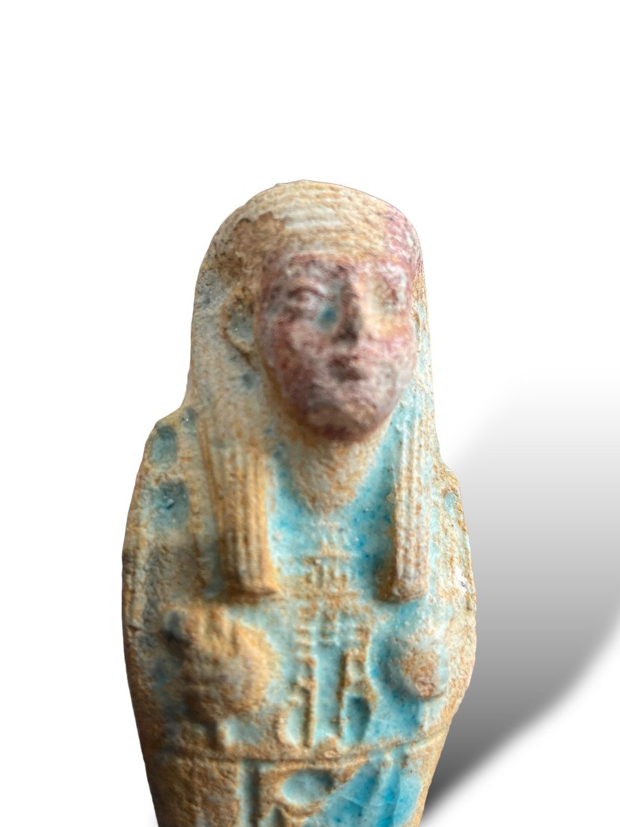 Chaouabti Oushebti Ouchebti Statuette In Enameled Earthenware-photo-4