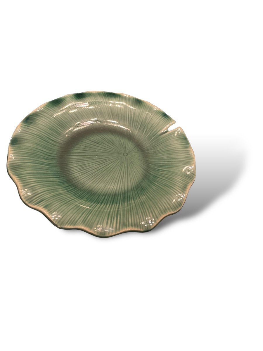 Coupelle Et  Son Plateau En Céramique émaillée Motif Végétal-photo-3