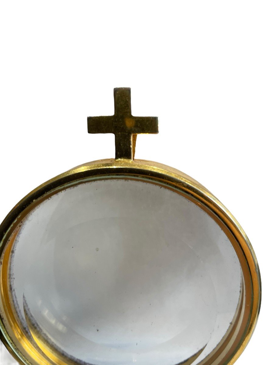 Monstrance Monstrance In Gilded Brass-photo-6