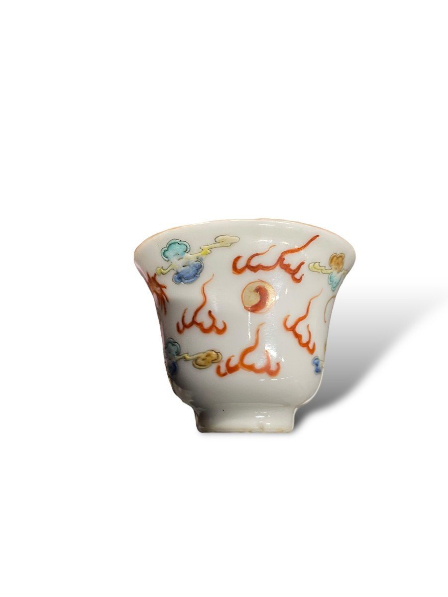 Chine Sorbet à Décor De Dragon Impérial Rouge FENCAI-photo-4