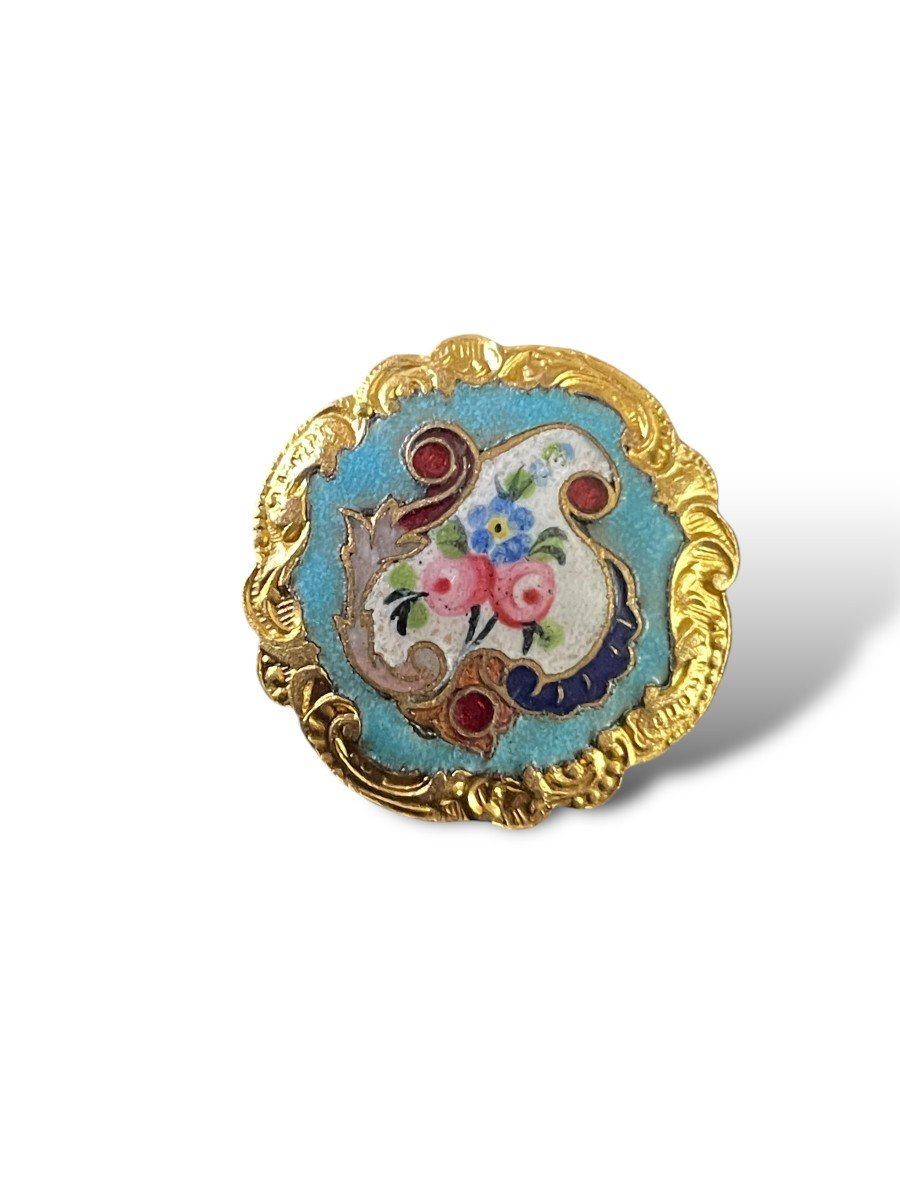 Ensemble De Huit Boutons émaillés EM Paris époque Napoléon III-photo-5