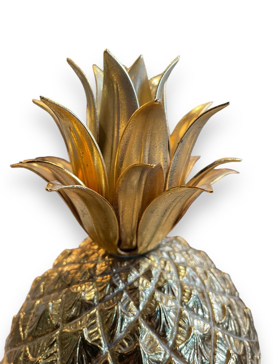 Golden Pineapple Ice Bucket By Mauro Manetti Circa I960-photo-4
