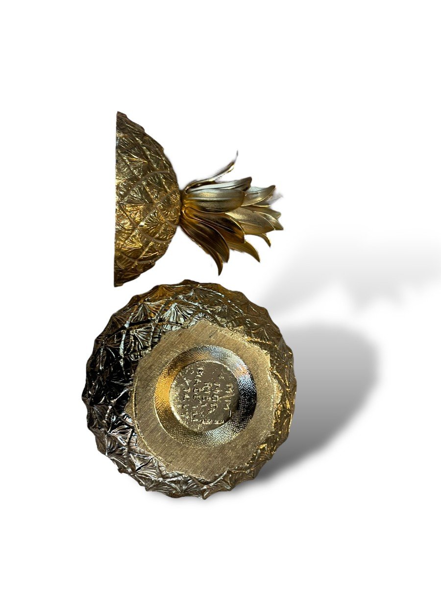 Golden Pineapple Ice Bucket By Mauro Manetti Circa I960-photo-2