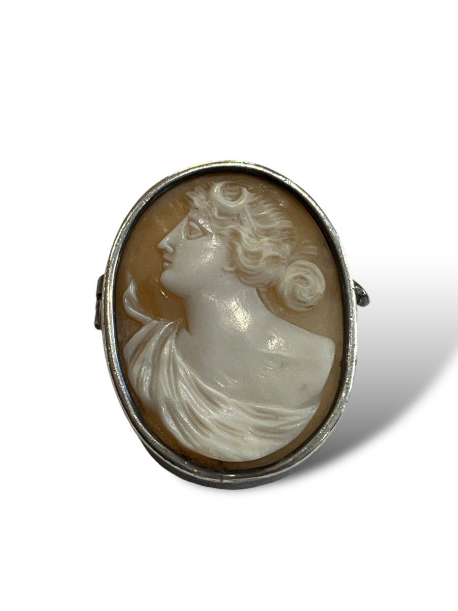 Broche Camée Profil De Diane Artémis-photo-3