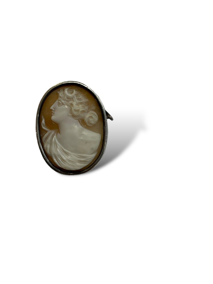  Broche Camée Profil De Diane Artémis-photo-4