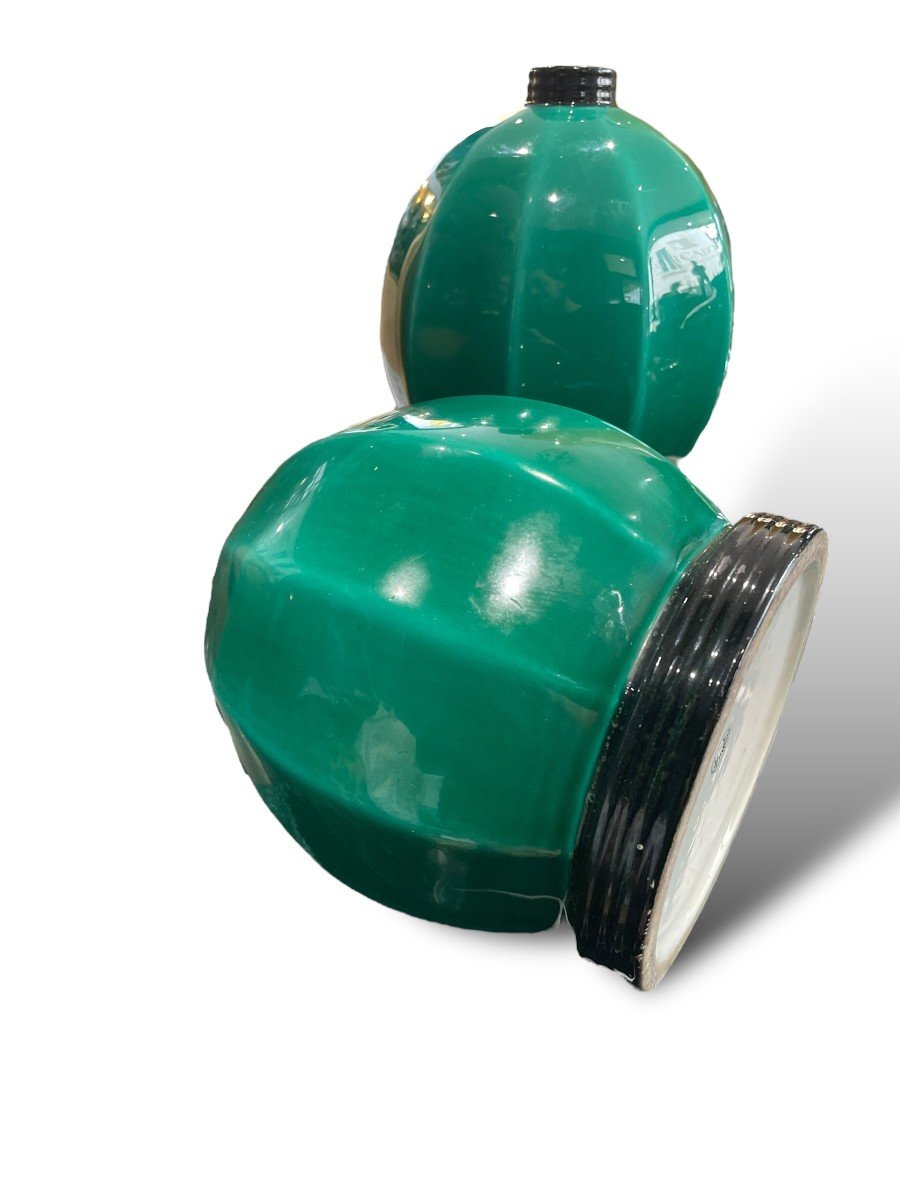 Paul Milet For Sèvres Pair Of Green Art Deco Vases -photo-4