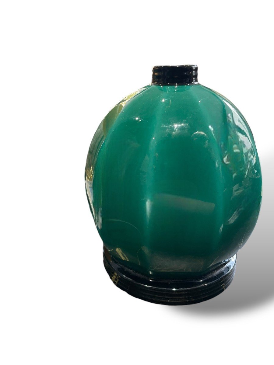 Paul Milet For Sèvres Pair Of Green Art Deco Vases -photo-5