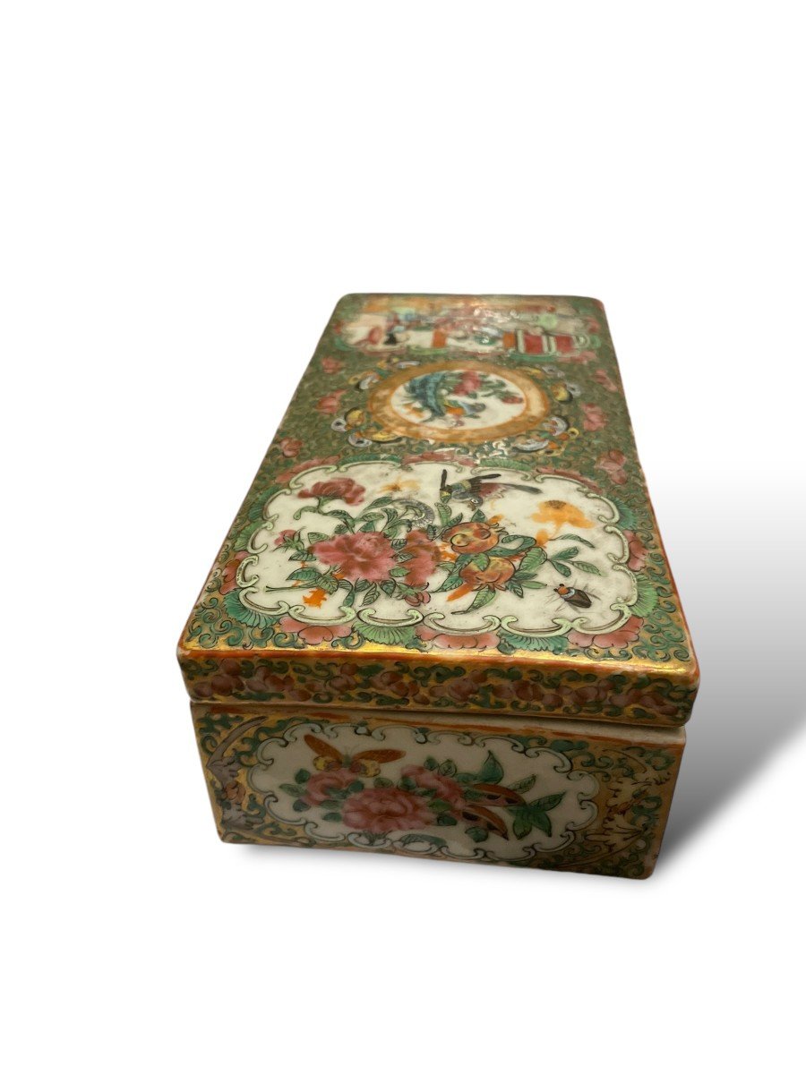 Canton Rectangular Porcelain Box China 19th Century -photo-4