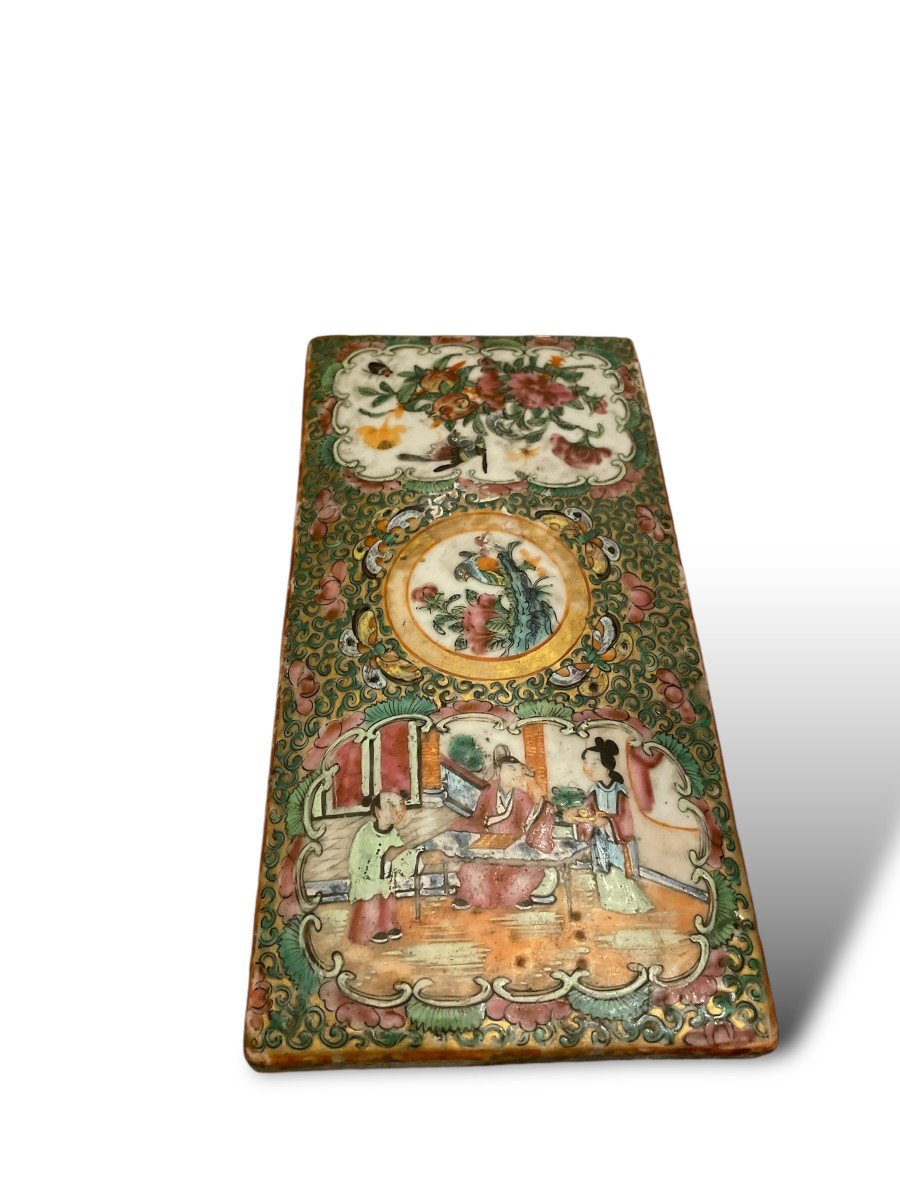 Canton Rectangular Porcelain Box China 19th Century -photo-2