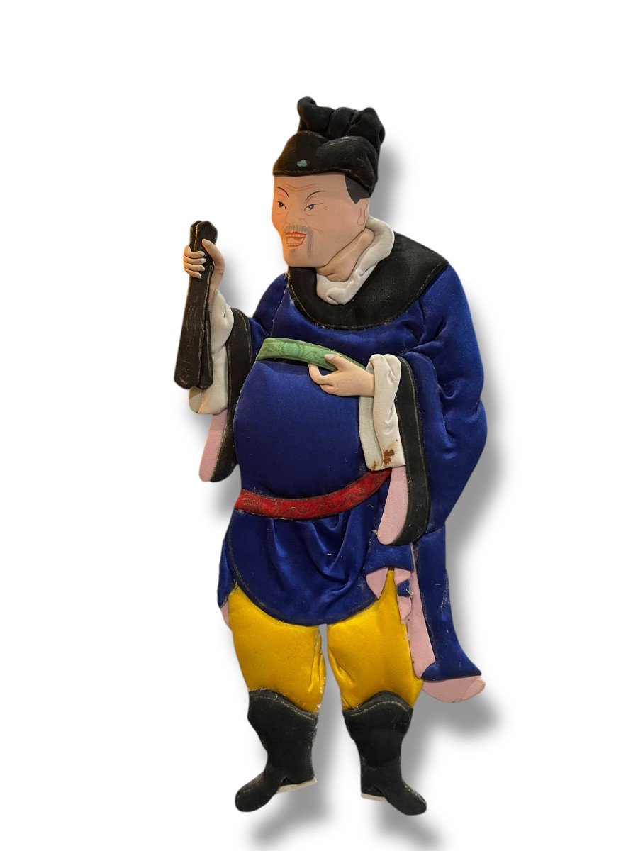 Figurine Chinoises En Soie Représentant Des Immortels-photo-2