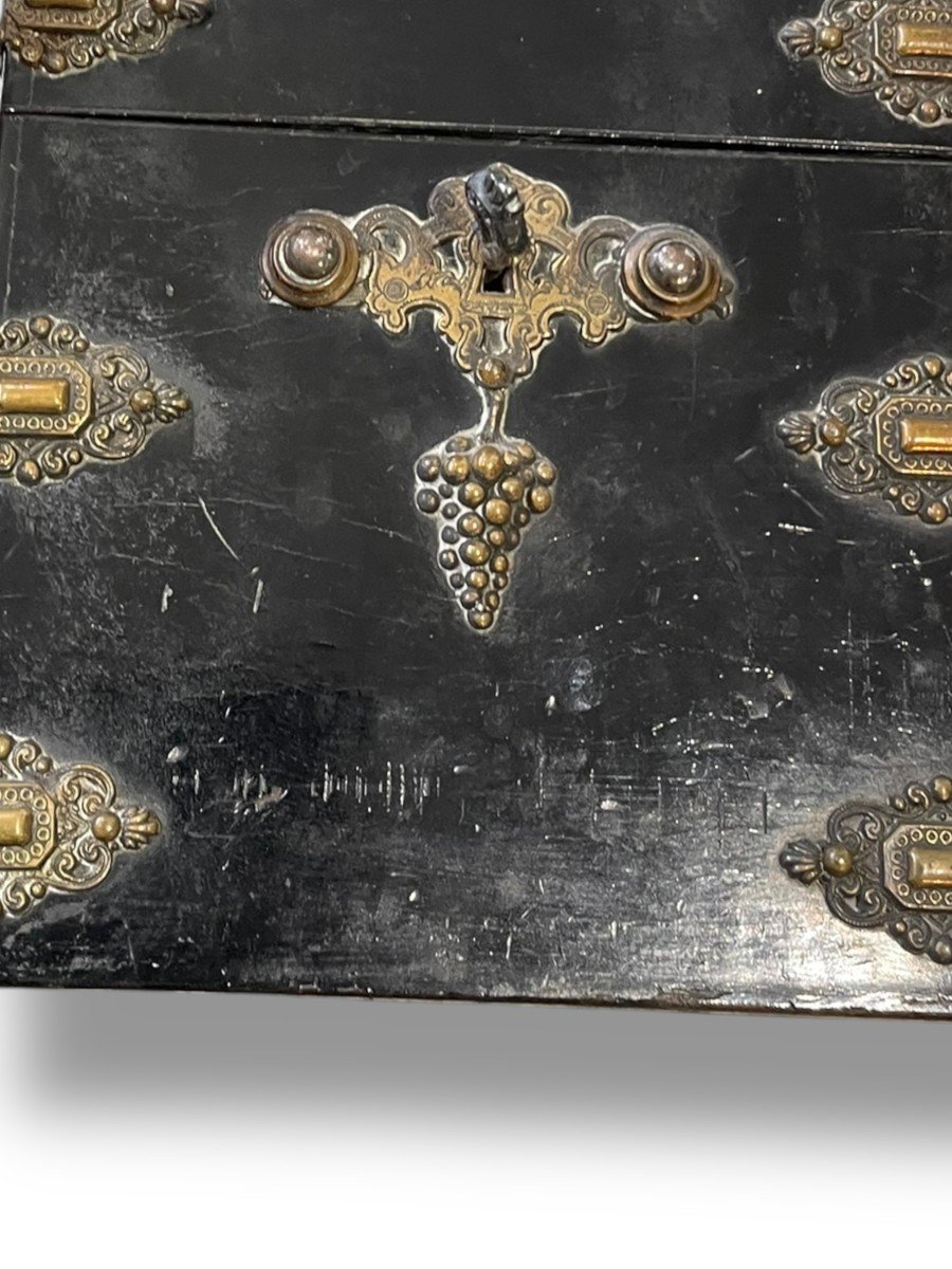 Coffret En Bois Norci  Napoléon III Décor De Chien-photo-2