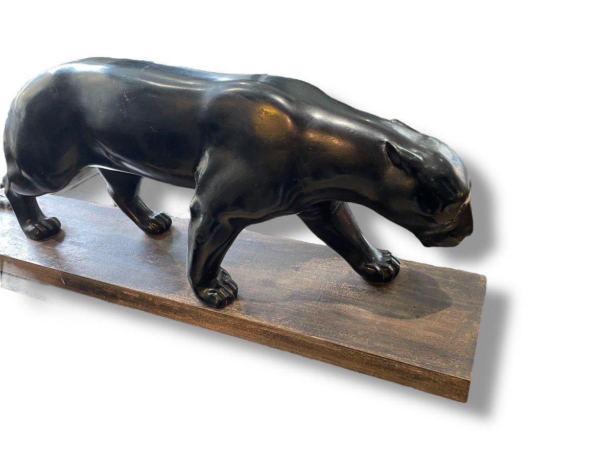 Large Black Panther Sculpture-photo-3