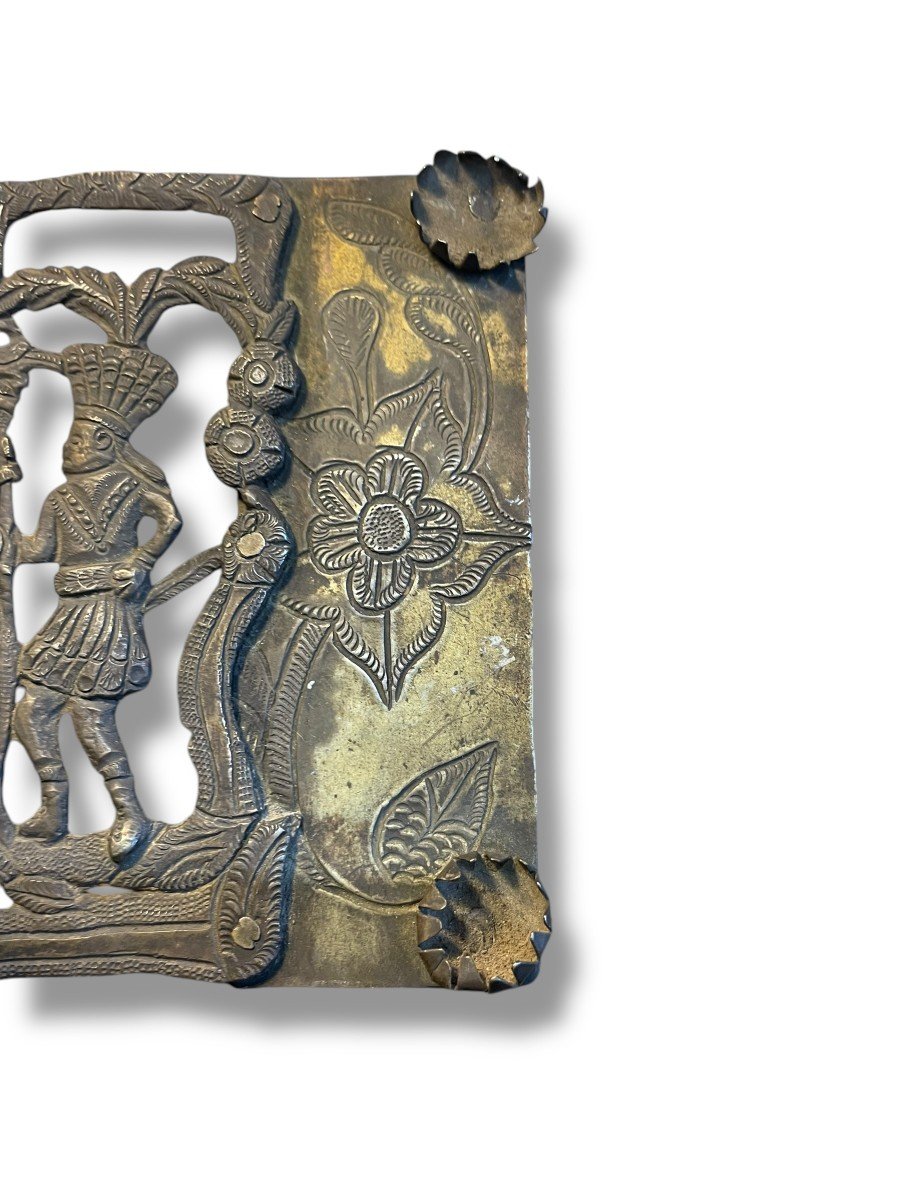 South America Bas Relief In Bronze XVIIIth-photo-4