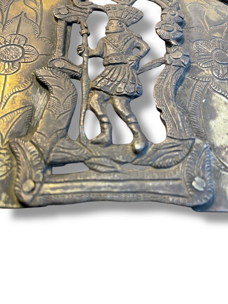 South America Bas Relief In Bronze XVIIIth-photo-2