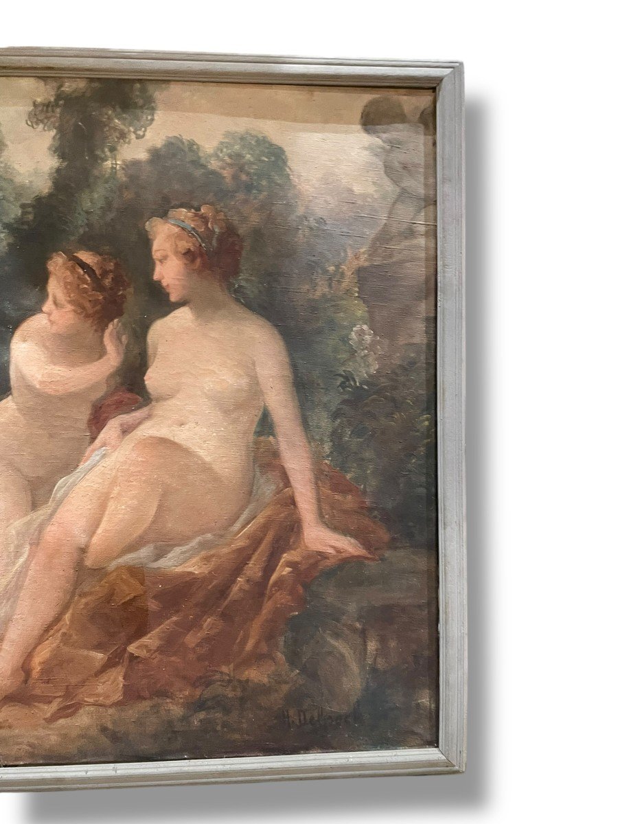 Les Baigneuses Par Hermann Delpech Peintre Bordelais-photo-5