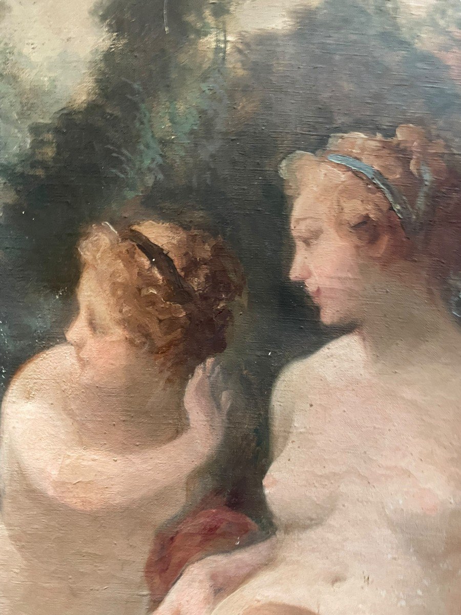 Les Baigneuses Par Hermann Delpech Peintre Bordelais-photo-7