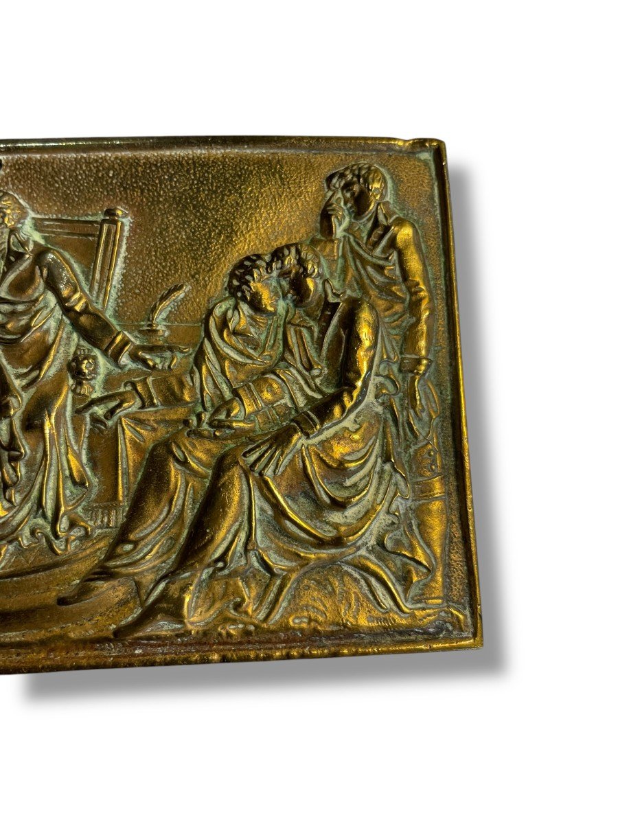 Plaque En Bronze Allégorie De l'Indépendance Des états-unis-photo-4