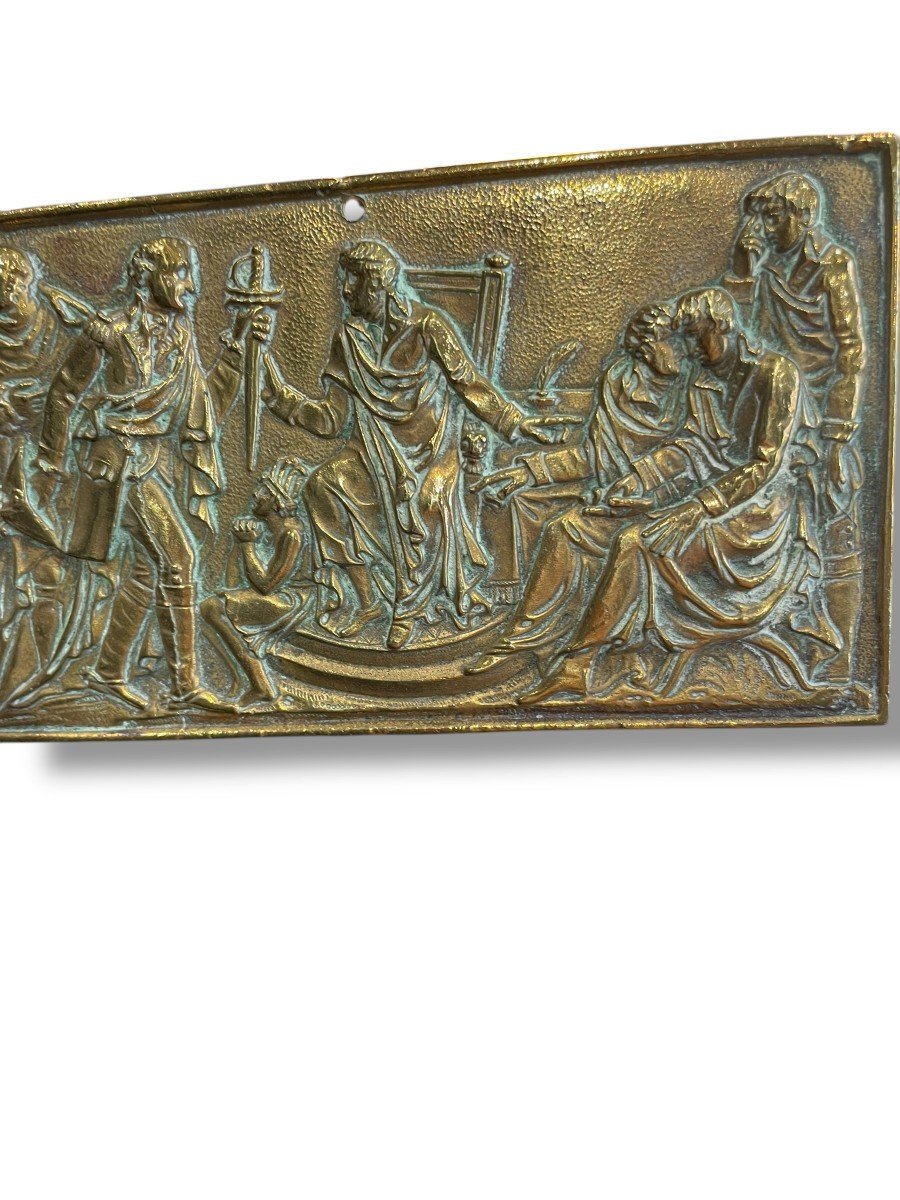 Plaque En Bronze Allégorie De l'Indépendance Des états-unis-photo-1