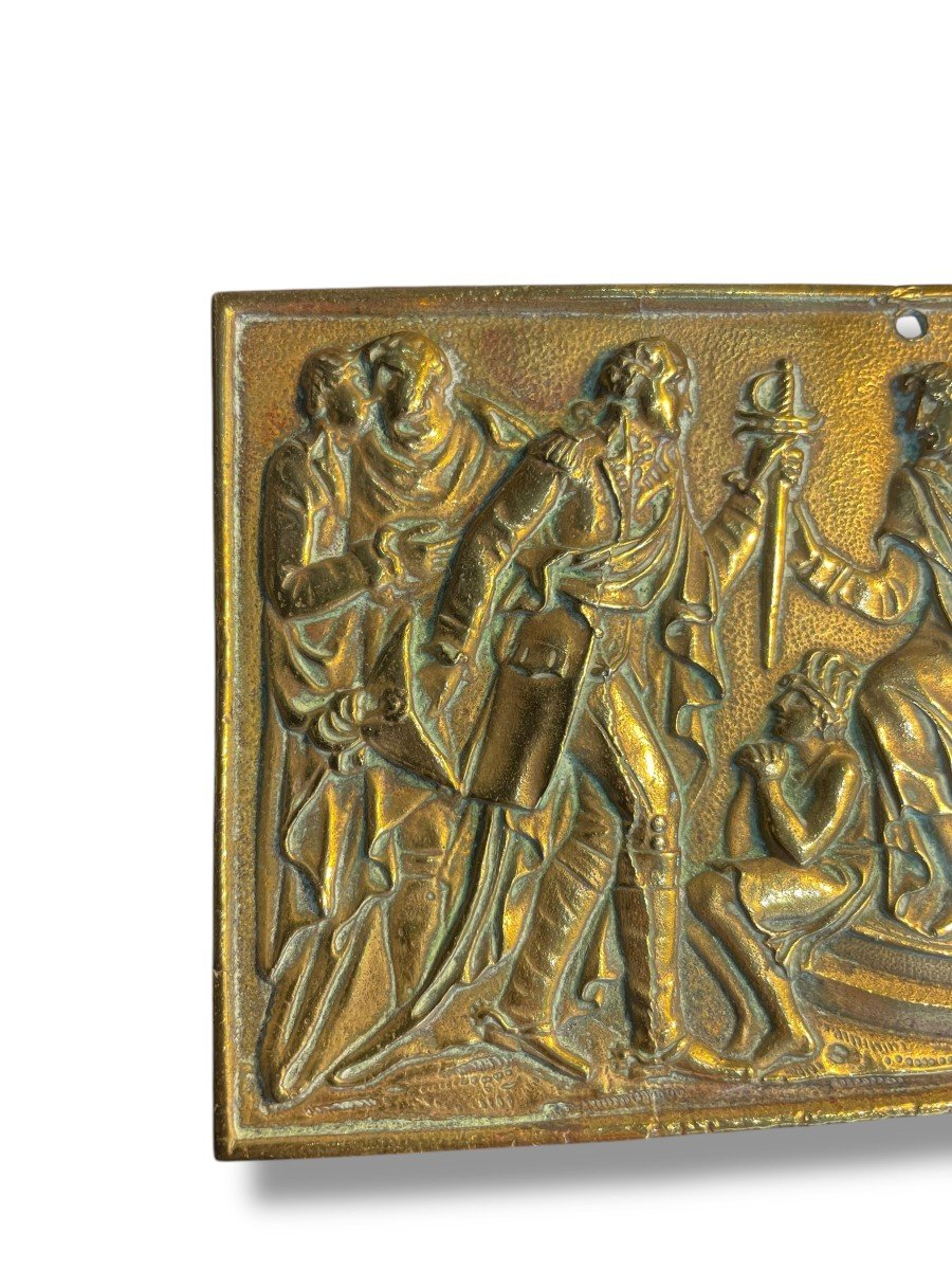 Plaque En Bronze Allégorie De l'Indépendance Des états-unis-photo-4