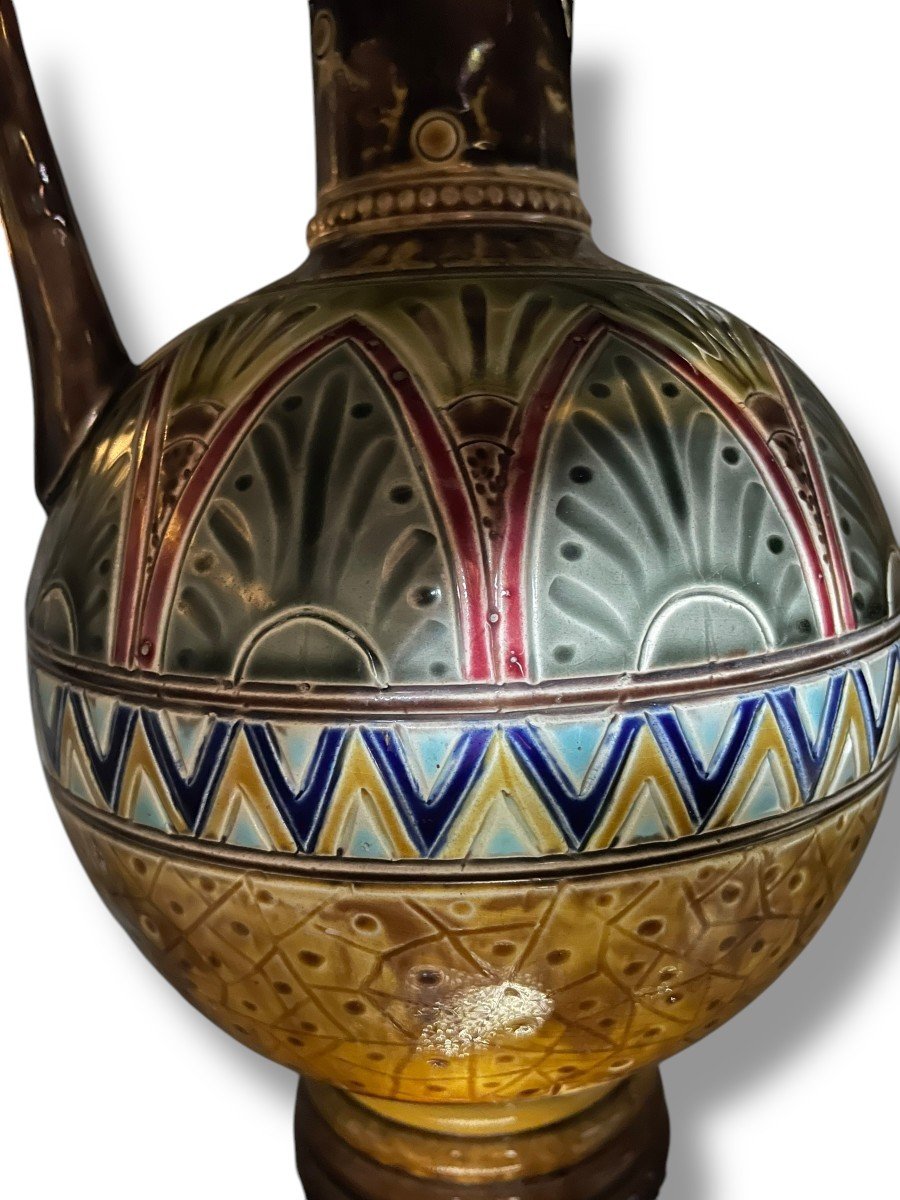 Art Deco Pansu Vase At Anse Sarreguemines -photo-3