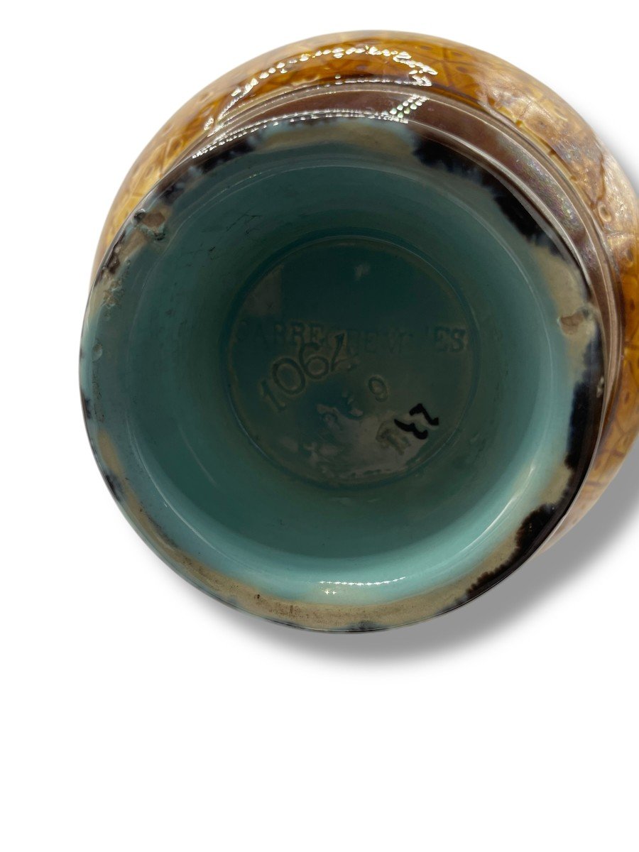 Art Deco Pansu Vase At Anse Sarreguemines -photo-6