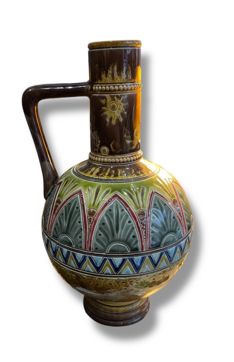Art Deco Pansu Vase At Anse Sarreguemines 