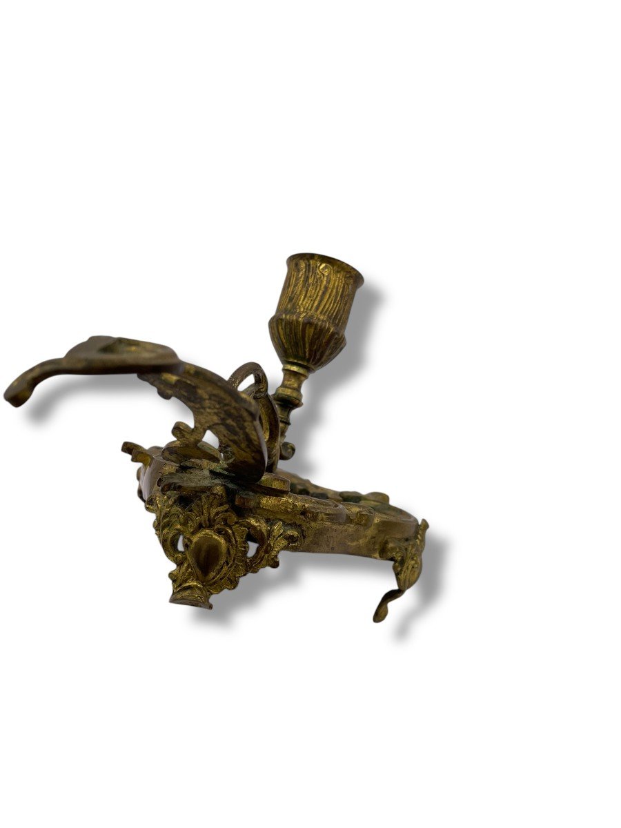 19th Century Cloisonné Enamel Hand Candle Holder-photo-1