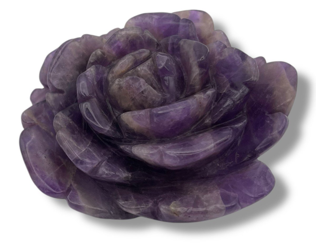 Carved Amethyst Crystal Flower