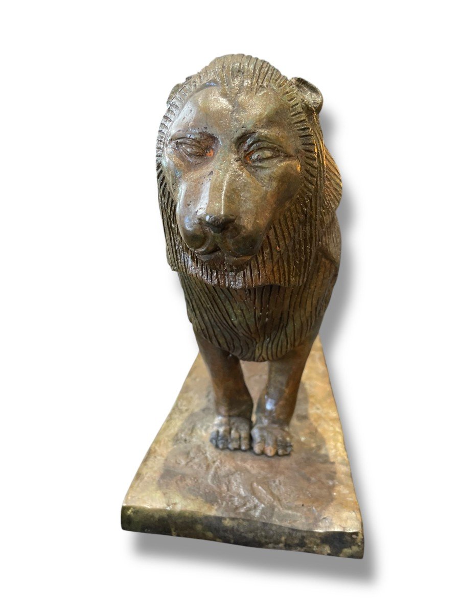 Important Nubian Lion In Bronze Rembrandt Bugatti-photo-6