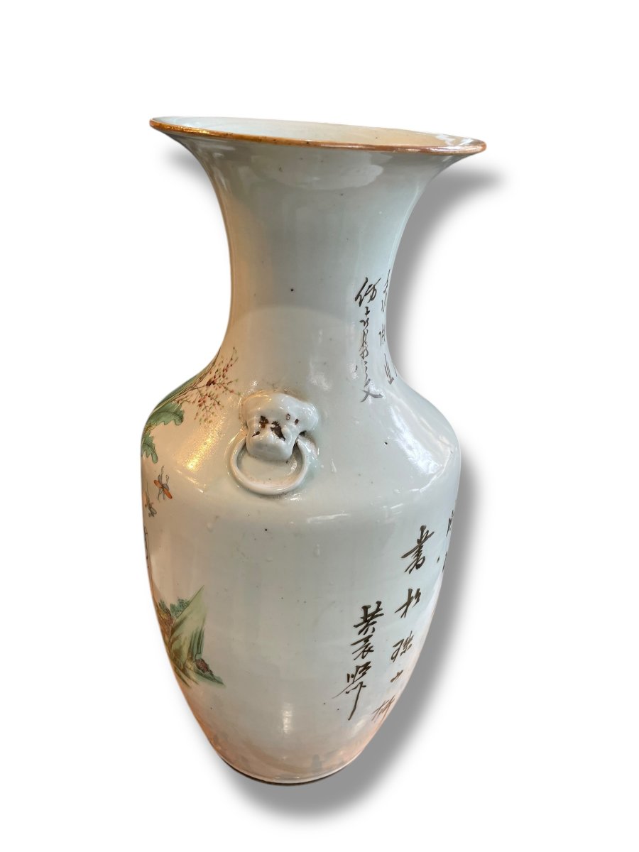 China Important 19th Century Baluster Porcelain Vase-photo-2