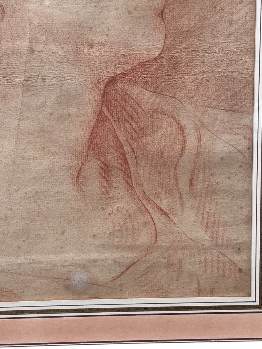 Profil Féminin Sanguine Dessin XVIII Eme -photo-6