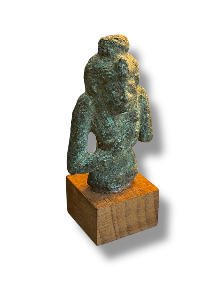 Statuette En Bronze Isis Allaitant Horus Basse époque
