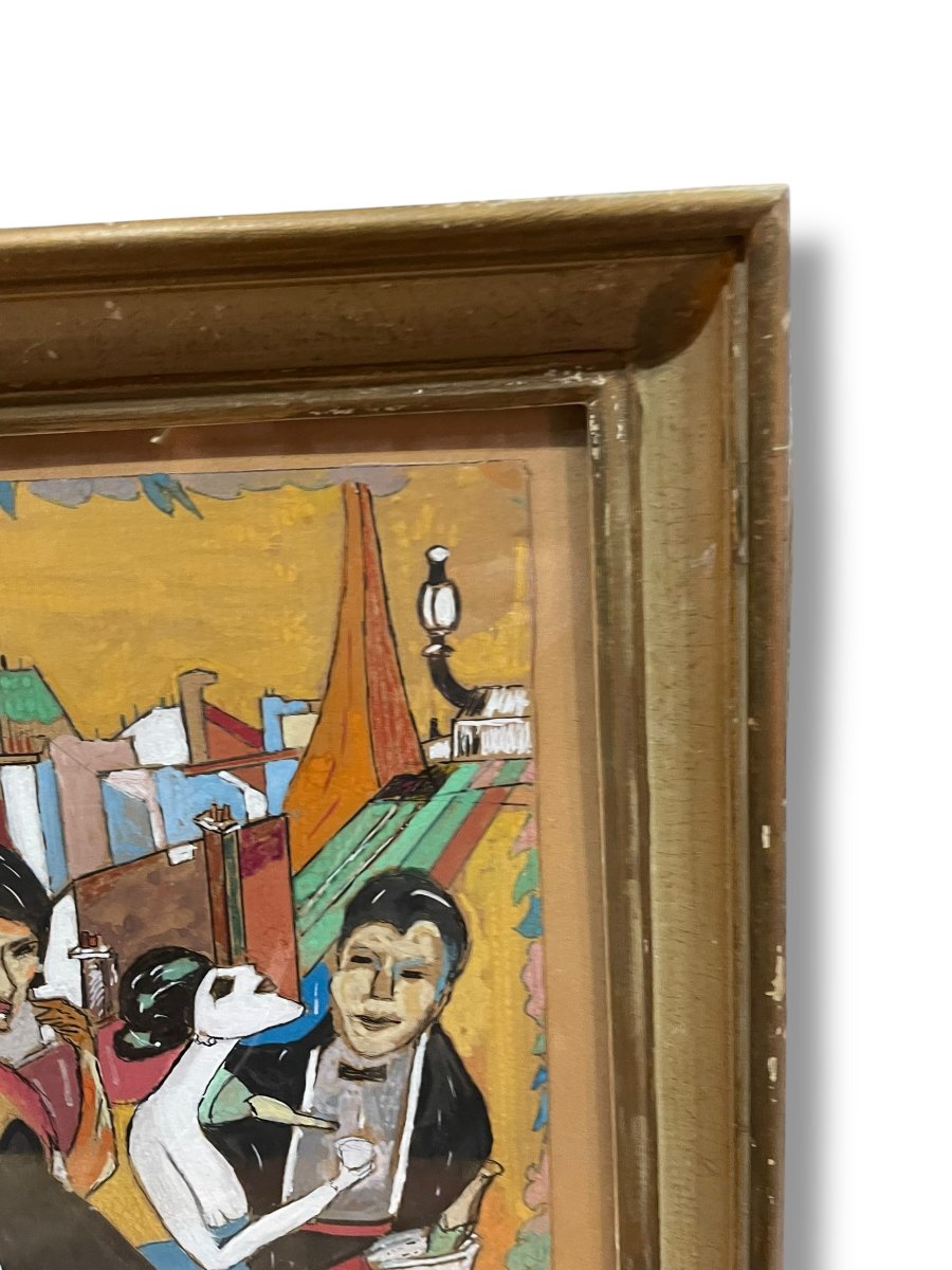 The Rooftop Party German Expressionism Follower Of Kirchner-photo-6