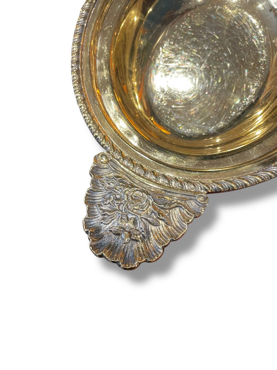 19th Century Bowl In Gilded Silver Vermeil-photo-8