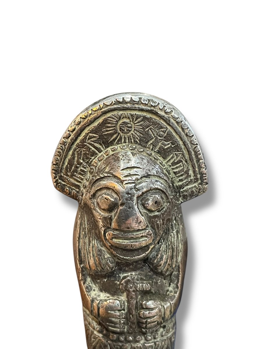 Peruvian Silver-plated Bronze Artifact-photo-4