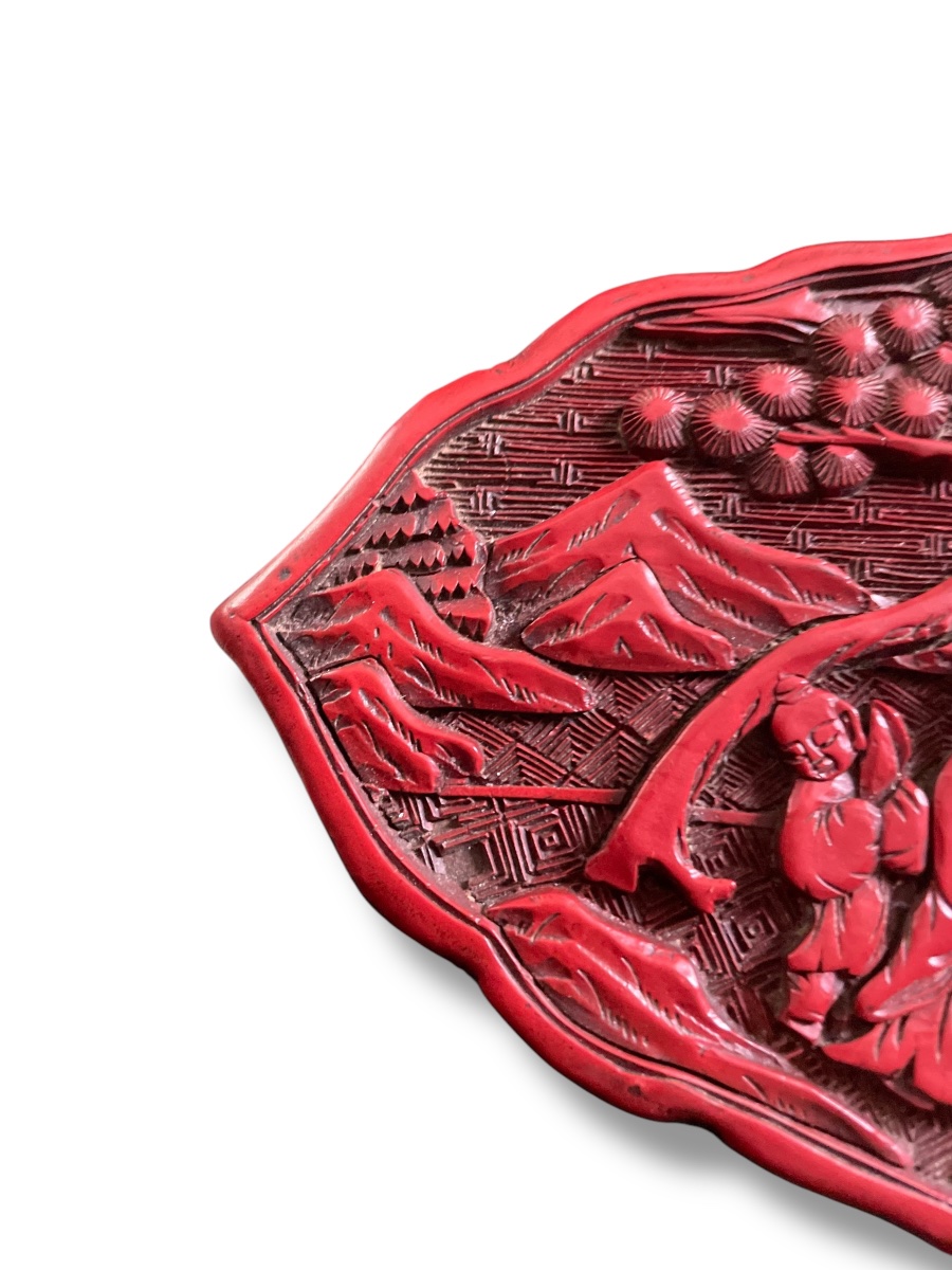 Cinnabar Box In Red Beijing Lacquer -photo-4