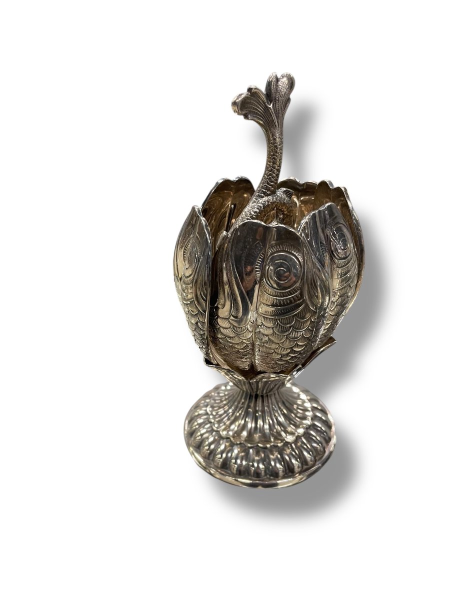 Fleuron Fish Caviar Display For Maison Christofle-photo-2
