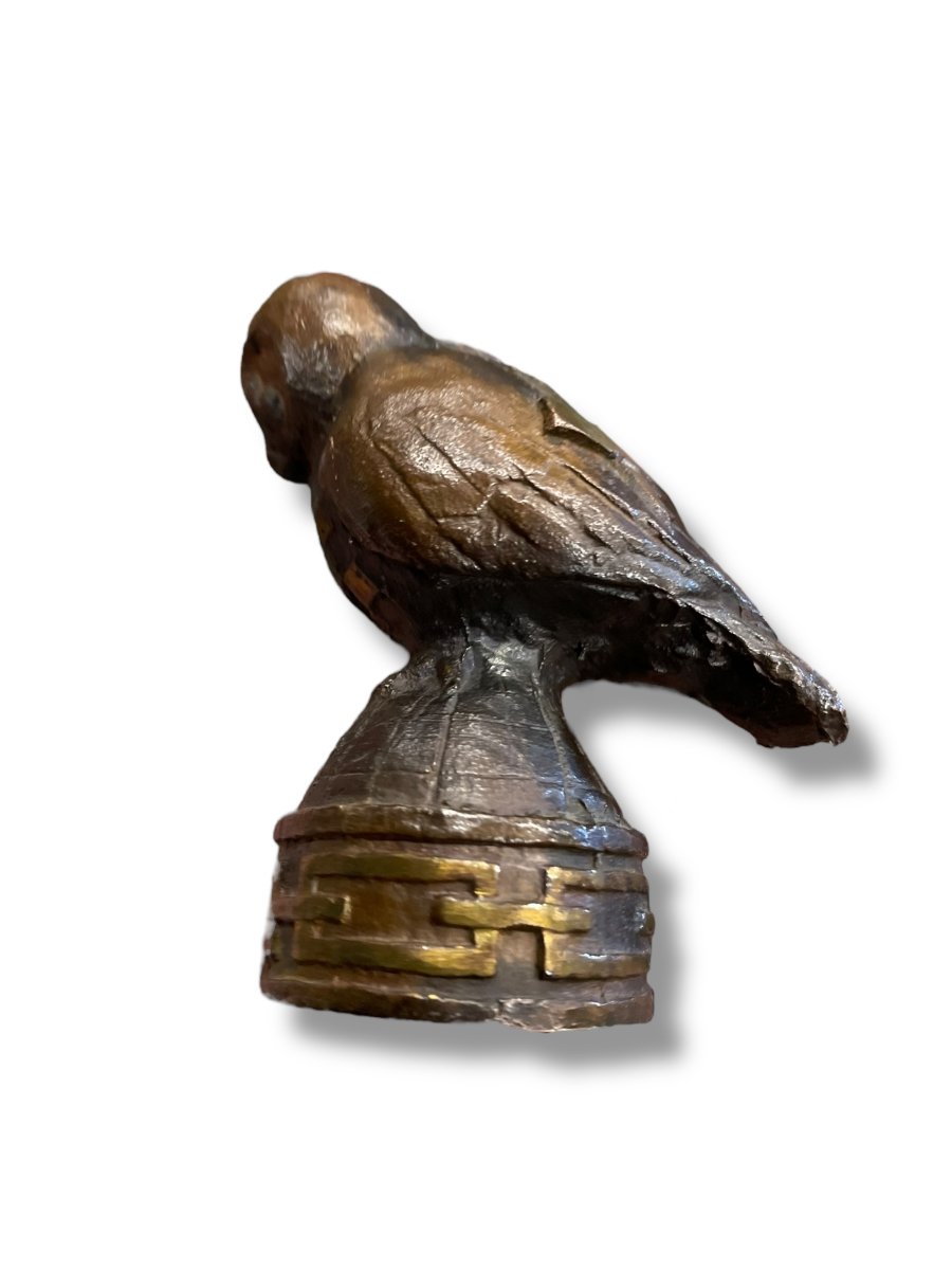 Chouette Maçonnique En Bronze Franc-maconnerie-photo-3