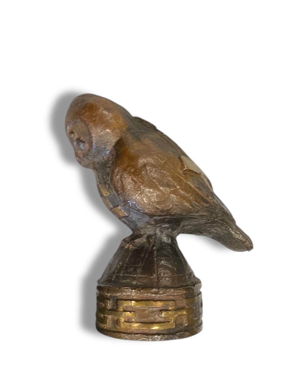 Chouette Maçonnique En Bronze Franc-maconnerie-photo-6