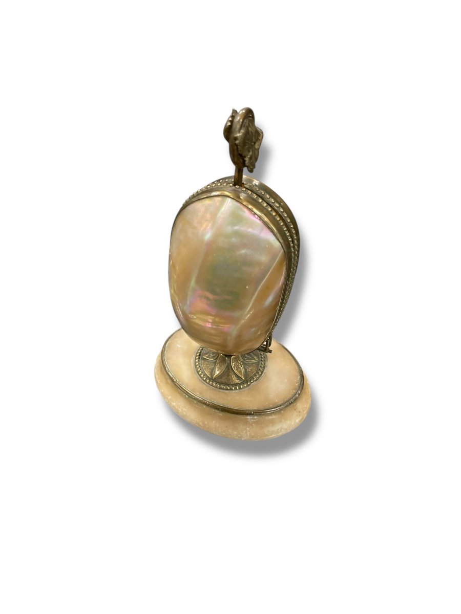  Napoleon III Mother-of-pearl Egg Sewing Kit-photo-4