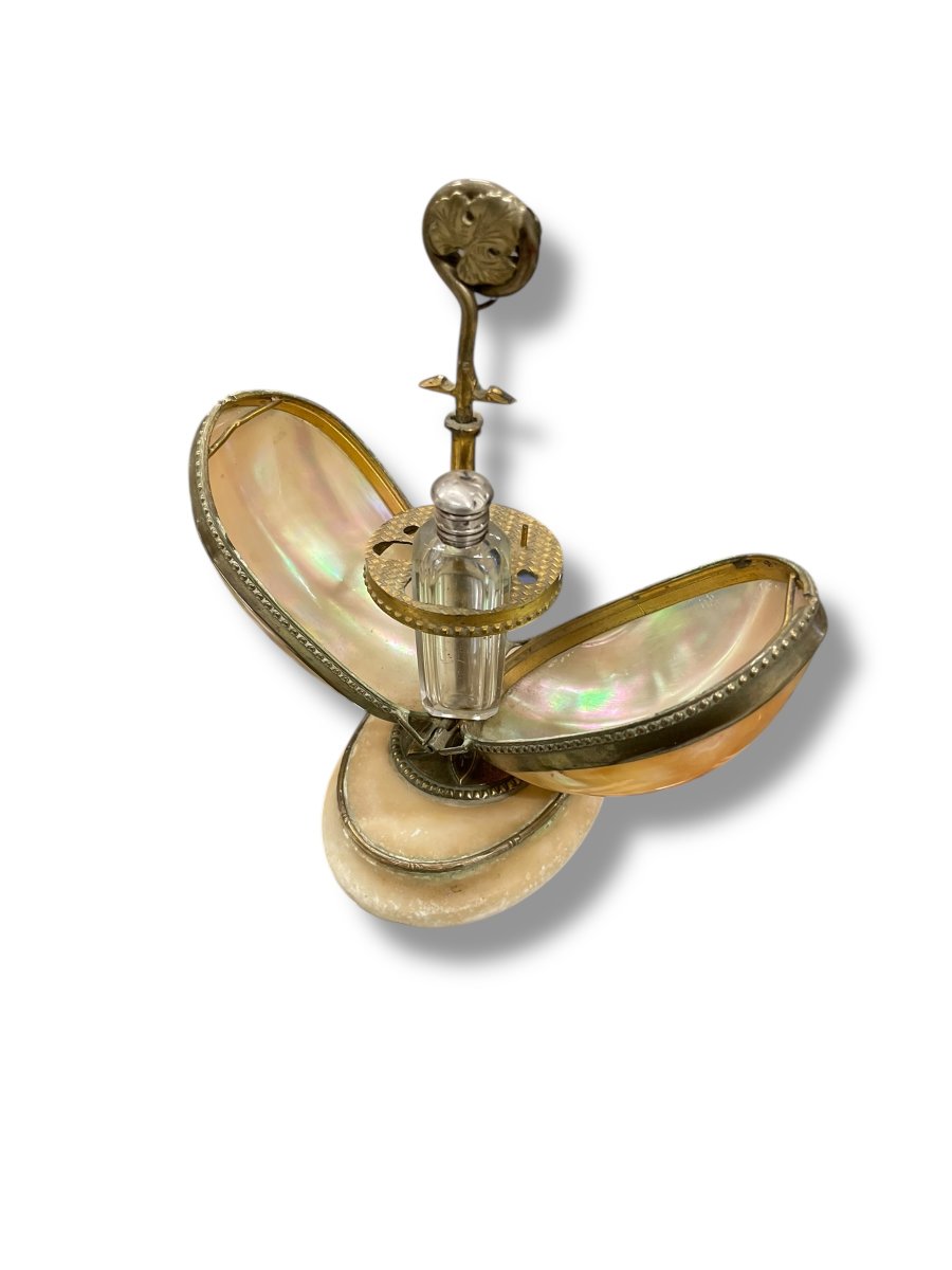  Napoleon III Mother-of-pearl Egg Sewing Kit-photo-4