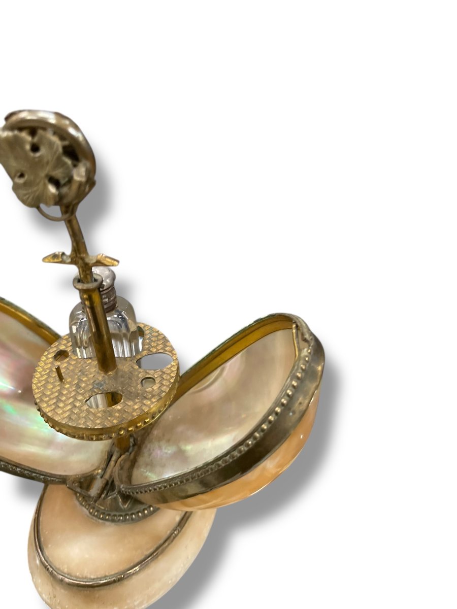  Napoleon III Mother-of-pearl Egg Sewing Kit-photo-5