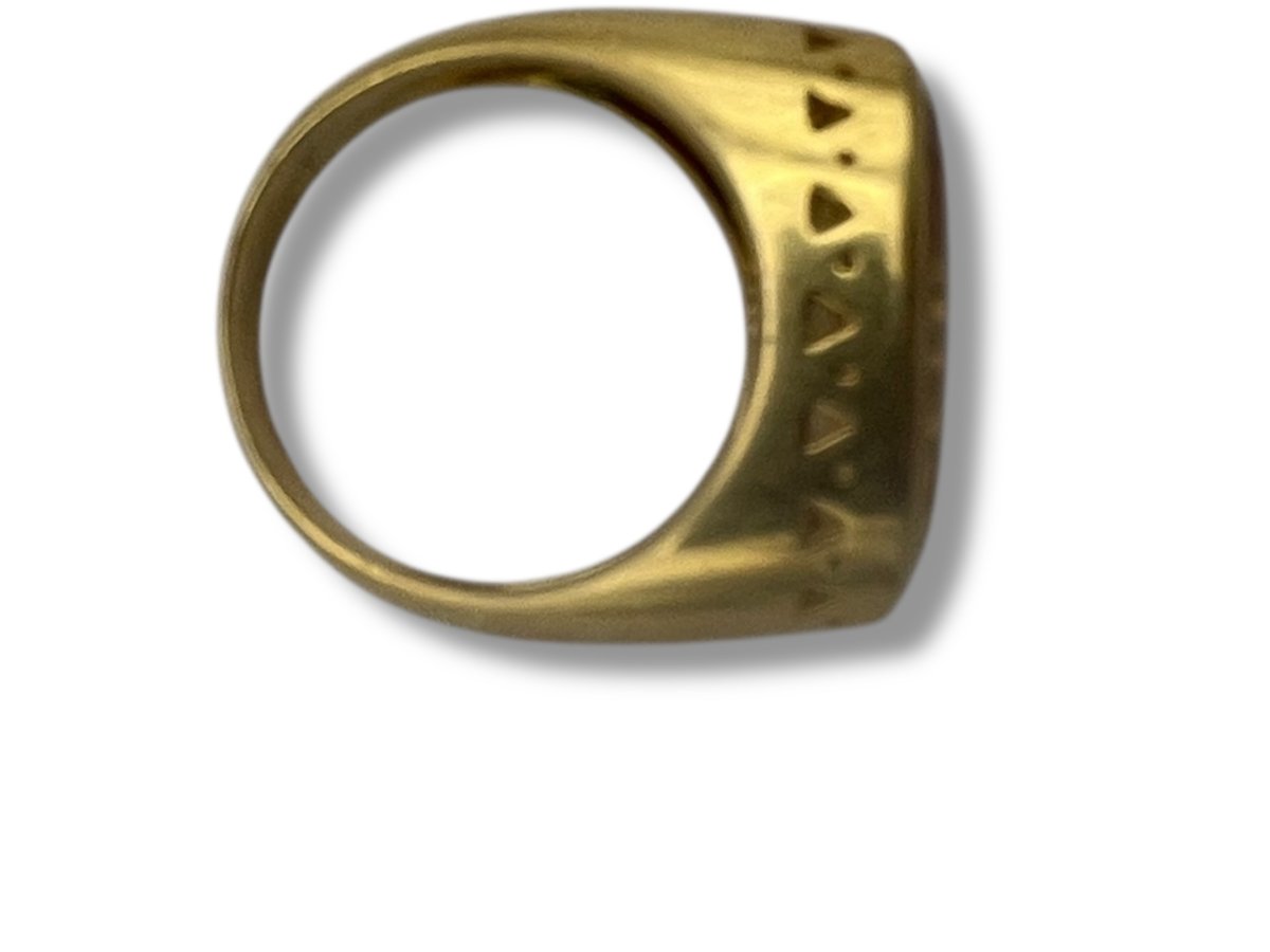 Yellow Gold Topaz Ring In The Taste Of Pomellato-photo-2