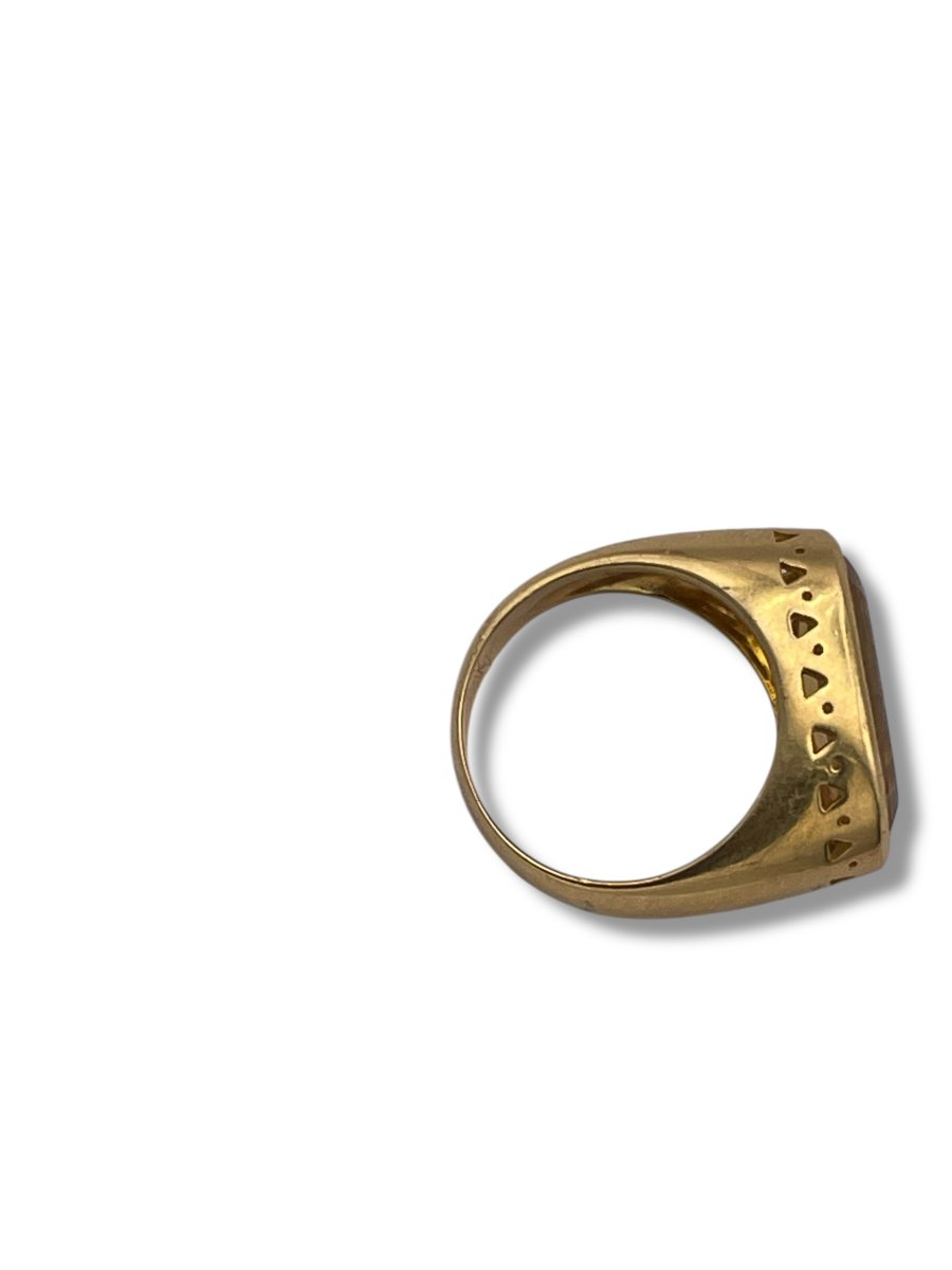 Yellow Gold Topaz Ring In The Taste Of Pomellato-photo-8