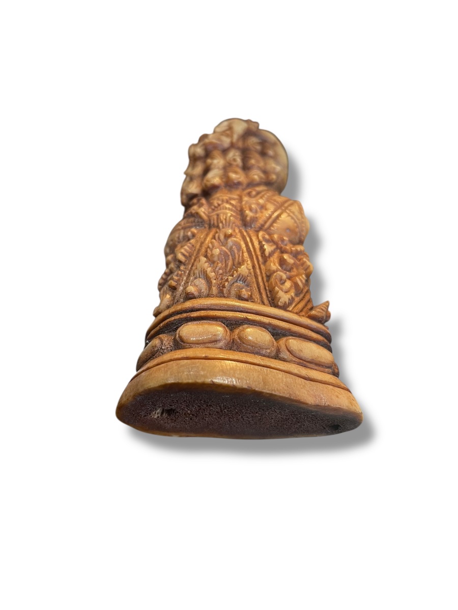 Indonesia Figure Butha Nawa Sari In Bone Carved XIXth-photo-5