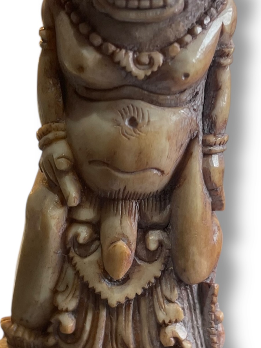 Indonesian Erorica Curiosities Carved Bone Deity 19th Century-photo-4