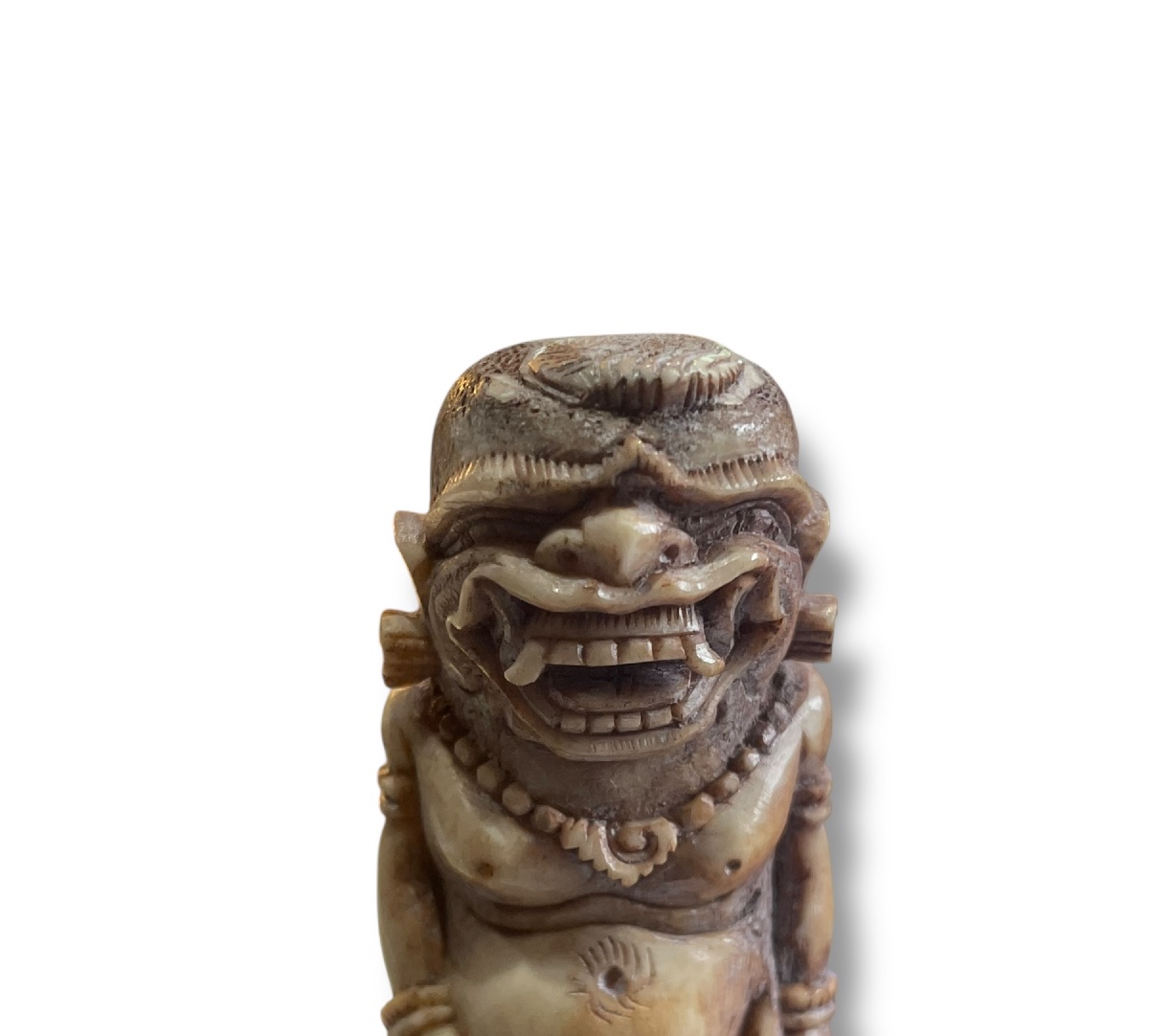 Indonesian Erorica Curiosities Carved Bone Deity 19th Century-photo-6